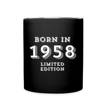 1958, date of birth, year of birth - Full Colour Mug - black - Front