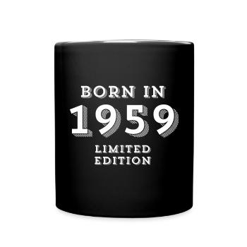 1959, date of birth, year of birth - Full Colour Mug - black - Front