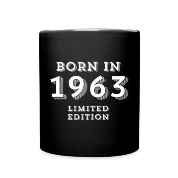 1963, year of birth, date of birth - Full Colour Mug - black - Front