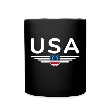 I Love USA, T-Shirt Design Style Élégance - Mug uni - noir - Devant