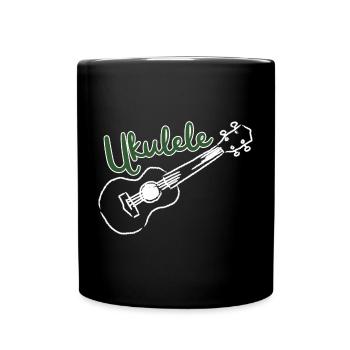 Ukulele - Music Lover - Tasse einfarbig - Schwarz - Vorne