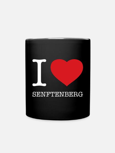 I LOVE SENFTENBERG - Tasse einfarbig - Schwarz