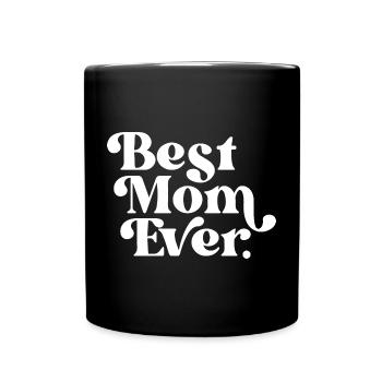 Beste Mutter aller Zeiten Mutter Liebe Herz - Tasse einfarbig - Schwarz - Vorne