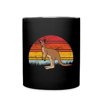 Kangaroo - Full Colour Mug - black - Front