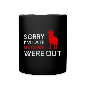 Ferme de vaches Sweet Farmer - Mug uni - noir - Devant