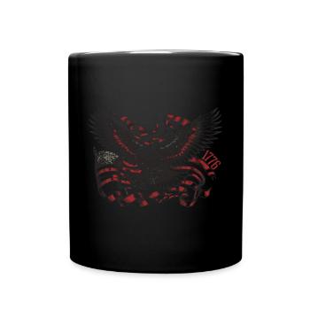 American USA Freedom Justice Fighter Abe 1776 - Tasse einfarbig - Schwarz - Vorne