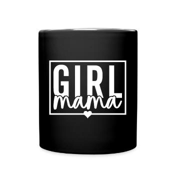Fille Maman - Mug uni - noir - Devant