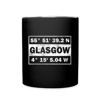 Glasgow Écosse Coordonnées Glasgow - Mug uni - noir - Devant