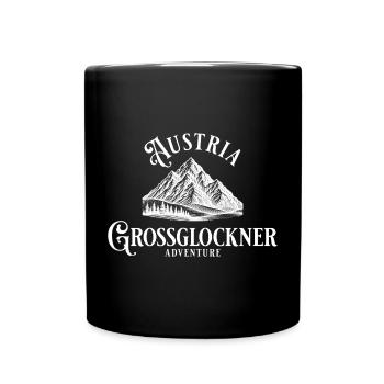Austria Großglockner – Adventure Alpen Design - Tasse einfarbig - Schwarz - Vorne