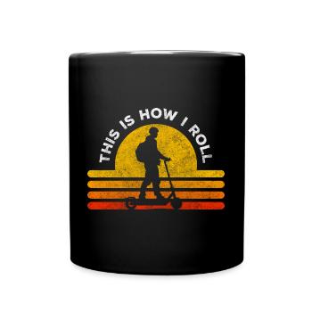 Vitesse de réglage du scooter électrique - Mug uni - noir - Devant