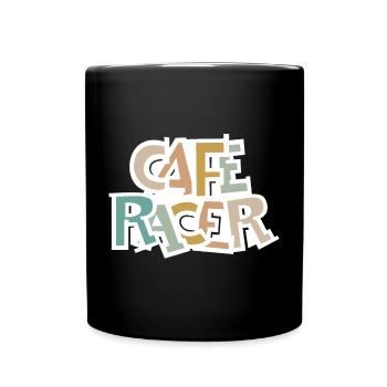 Caferacer retro Motorrad vintage Biker Symbol Logo - Tasse einfarbig - Schwarz - Vorne