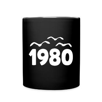 1980 Jahr Geburtstag Jahrgang 1980 - Tasse einfarbig - Schwarz - Vorne