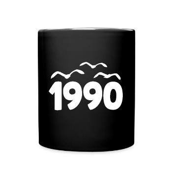 1990 Year Birthday Vintage 1990 - Full Colour Mug - black - Front