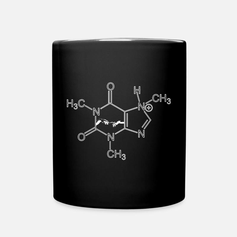 Koffein-Molekül – Energie zum Anziehen - Tasse einfarbig - Schwarz