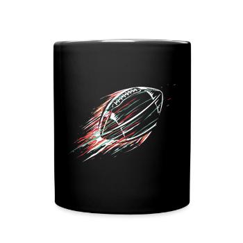 Flying Football – Symbole de dynamique et de vitesse - Mug uni - noir - Devant