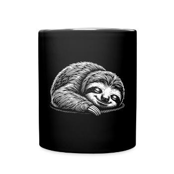Drôle de paresseux se calme - Mug uni - noir - Devant