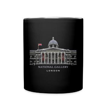 London, Art Museum National Gallery Hand Drawing - Full Colour Mug - black - Front