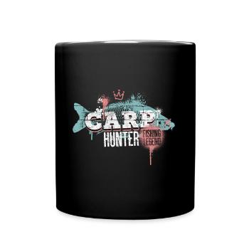 Karpfen Carp Hunter Angeln Angler Fisch Graffiti - Tasse einfarbig - Schwarz - Vorne