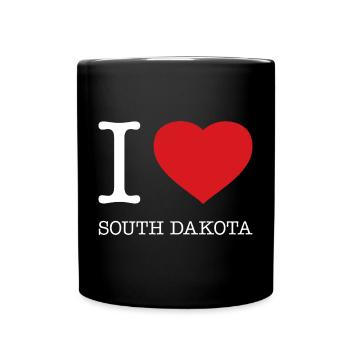 I LOVE SOUTH DAKOTA - Full Colour Mug - black - Front