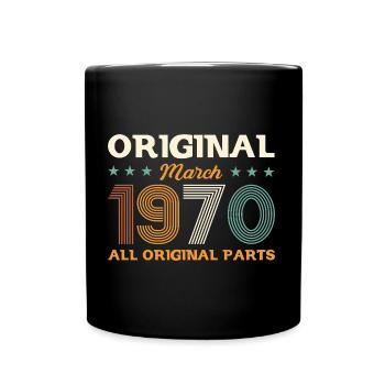55ème anniversaire cadeau mari Original mars 1970 - Mug uni - noir - Devant