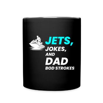 Jetski fahren Papa Humor Wassersport Sommer Spaß - Tasse einfarbig - Schwarz - Vorne