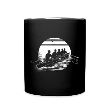 Ruderteam Skizze - Tasse einfarbig - Schwarz - Vorne