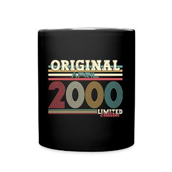25ème anniversaire cadeau mari Original avril 2000 - Mug uni - noir - Devant
