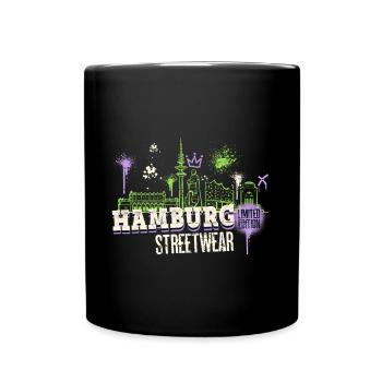 Hamburg Skyline City Germany Graffiti - Full Colour Mug - black - Front