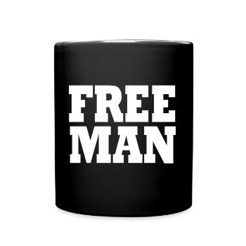 Freier Mann T-Shirt Freier Mann - Tasse einfarbig - Schwarz - Vorne