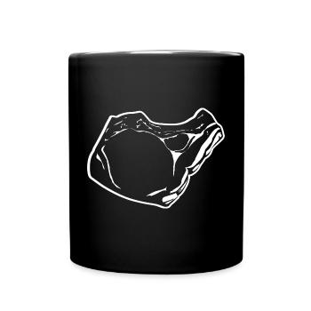 Steak Skizze - Tasse einfarbig - Schwarz - Vorne