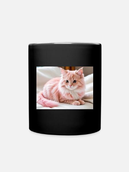 Pink Velvet Kitten Dream - Full Colour Mug - black