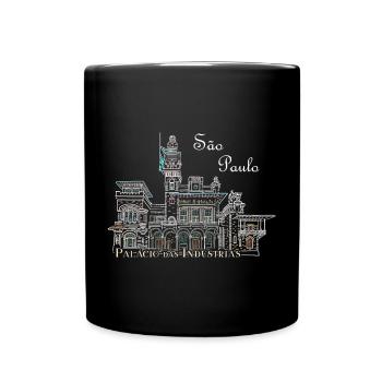 Sao Paulo Brésil Dessin Palais de l’Industrie - Mug uni - noir - Devant