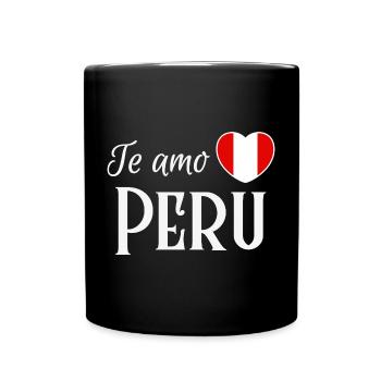 I love you Peru, Peruvian pride - Full Colour Mug - black - Front