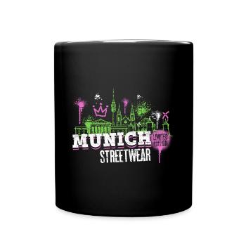 Munich Munich Skyline City Germany Graffiti - Full Colour Mug - black - Front