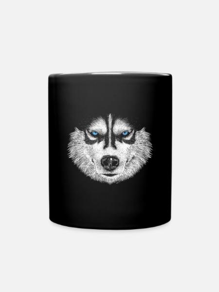 Husky - Tasse einfarbig - Schwarz