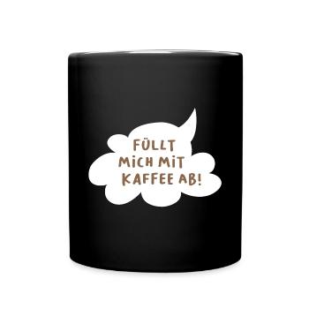 Nuage de café Bulle de dialogue Bureau Humour Dictons sympas - Mug uni - noir - Devant