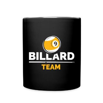 9-Ball Billiard Team Logo Design - Tasse einfarbig - Schwarz - Vorne