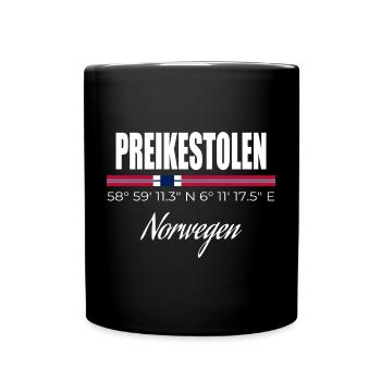 Preikestolen - Tasse einfarbig - Schwarz - Vorne