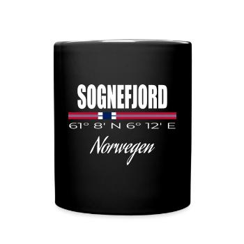 Sognefjord - Tasse einfarbig - Schwarz - Vorne