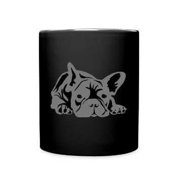 bouledogue français 2 couleurs - Mug uni - noir - Devant