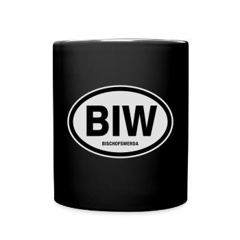 BIW Bischofswerda - Tasse einfarbig - Schwarz - Vorne