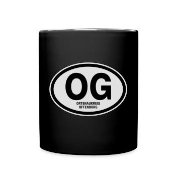 OG Ortenaukreis Offenburg - Tasse einfarbig - Schwarz - Vorne