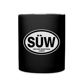 SÜW Südliche Weinstraße Landau - Tasse einfarbig - Schwarz - Vorne