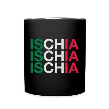 ISCHIA Italien Italy Italia Flag - Tasse einfarbig - Schwarz - Vorne