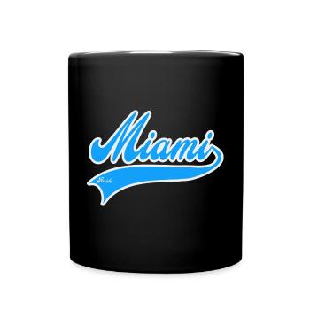miami florida - Tasse einfarbig - Schwarz - Vorne