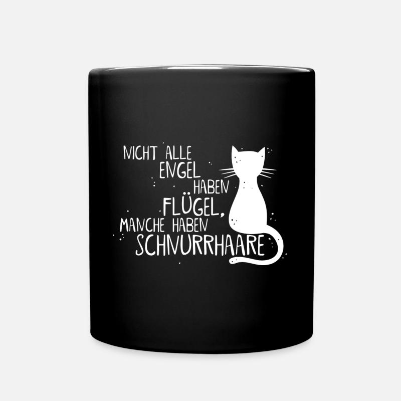 KATZE = ENGEL - Tasse einfarbig - Schwarz