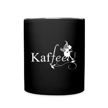 KafFee, die Kaffe Fee - Tasse einfarbig - Schwarz - Vorne