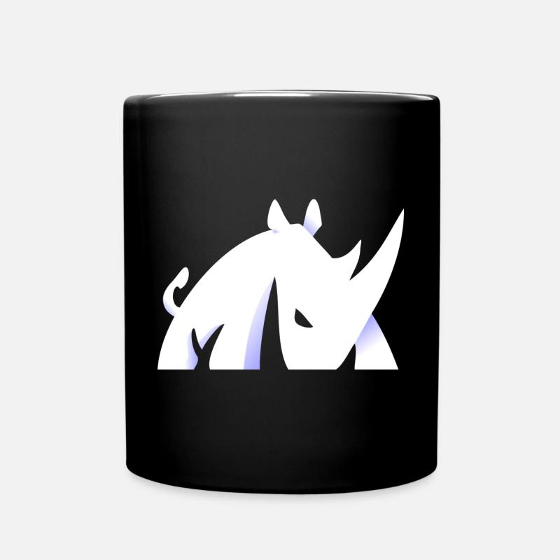 Design Nashorn - Tasse einfarbig - Schwarz