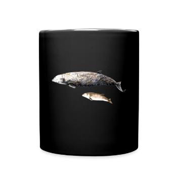 Cuvier's beaked whale - Ziphius cavirostris Beaked whale - Full Colour Mug - black - Front