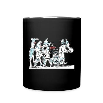 Rheinischer Karneval - Tasse einfarbig - Schwarz - Vorne